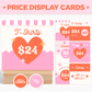 Price Display Cards