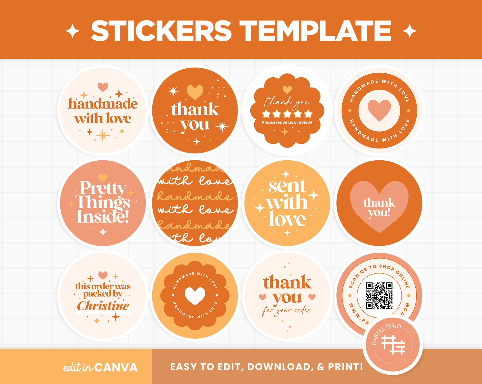 Stickers Template