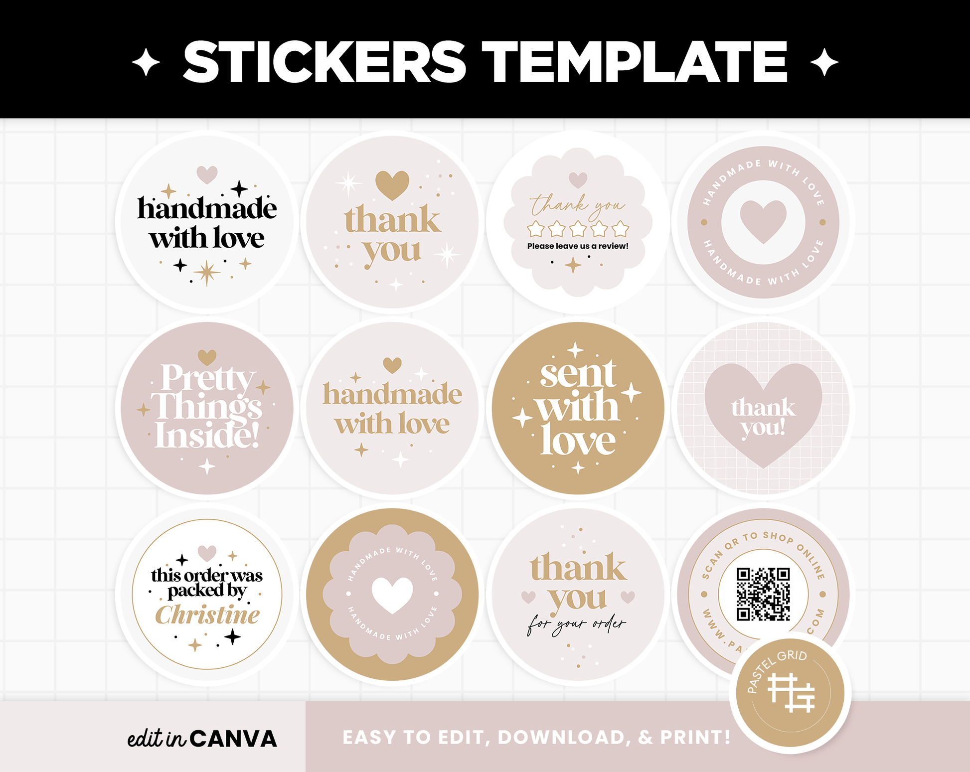 Stickers Template