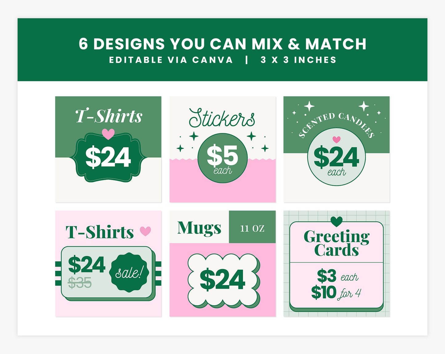 Price Display Cards