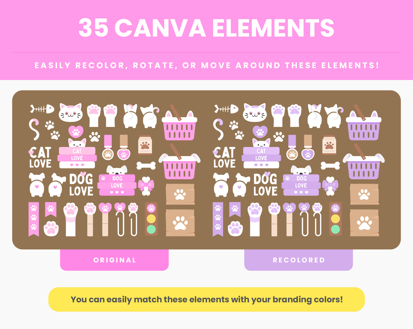 Pet Canva Elements + Image Frames