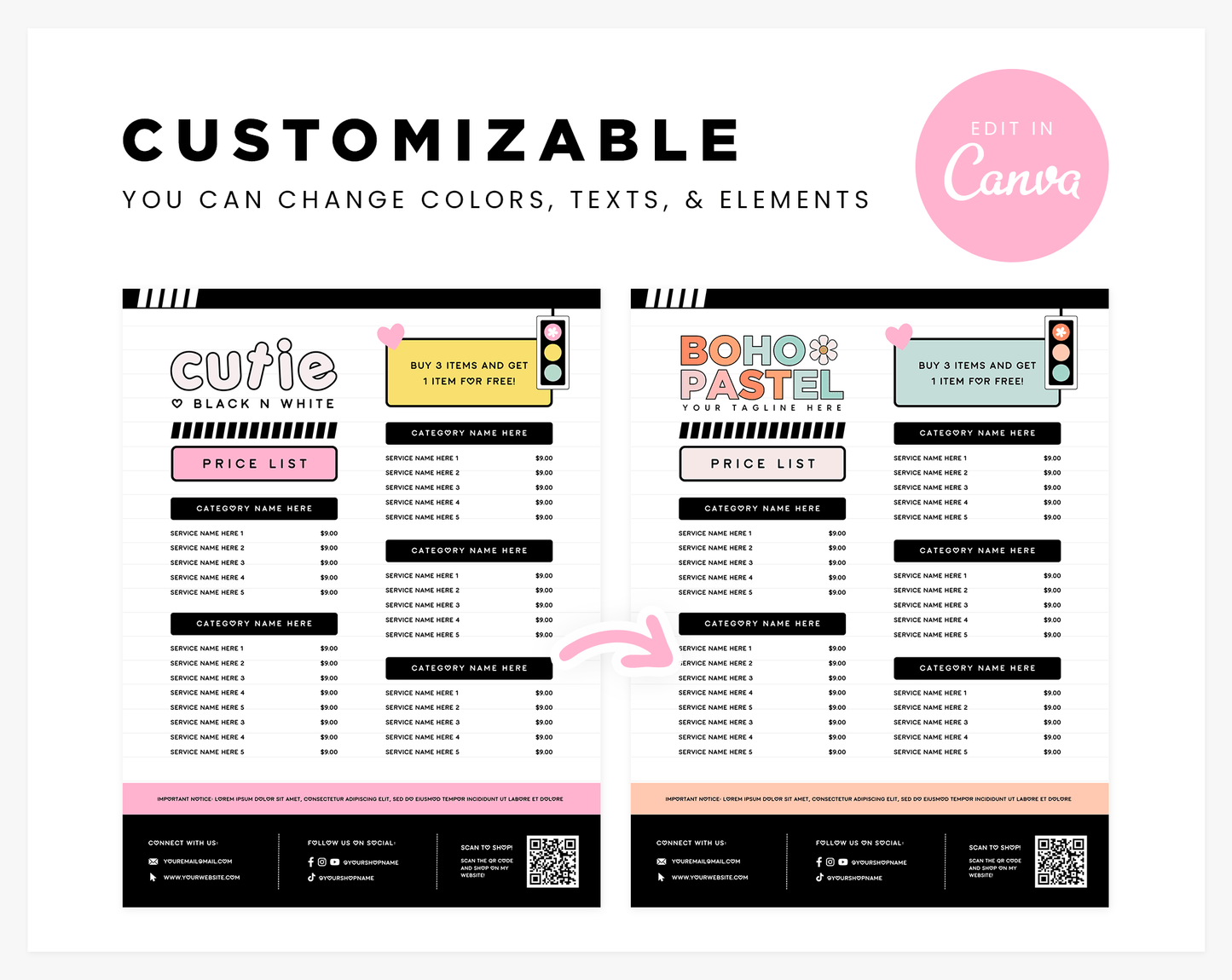 Price List Template