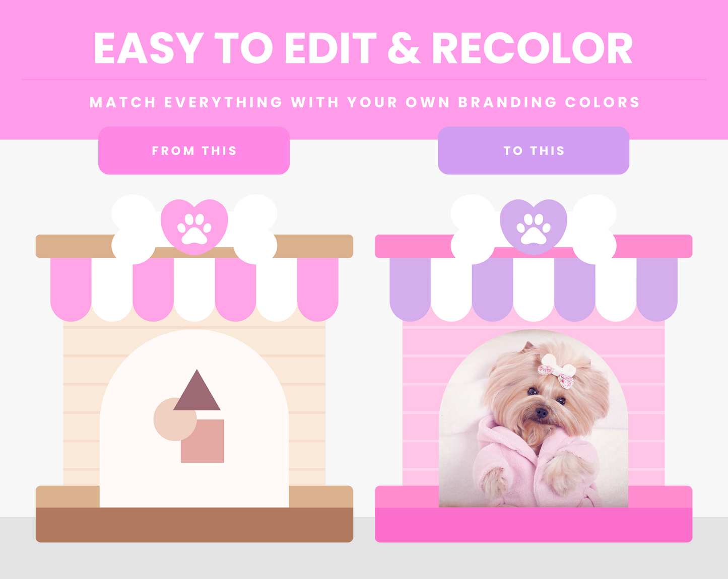 Pet Canva Elements + Image Frames