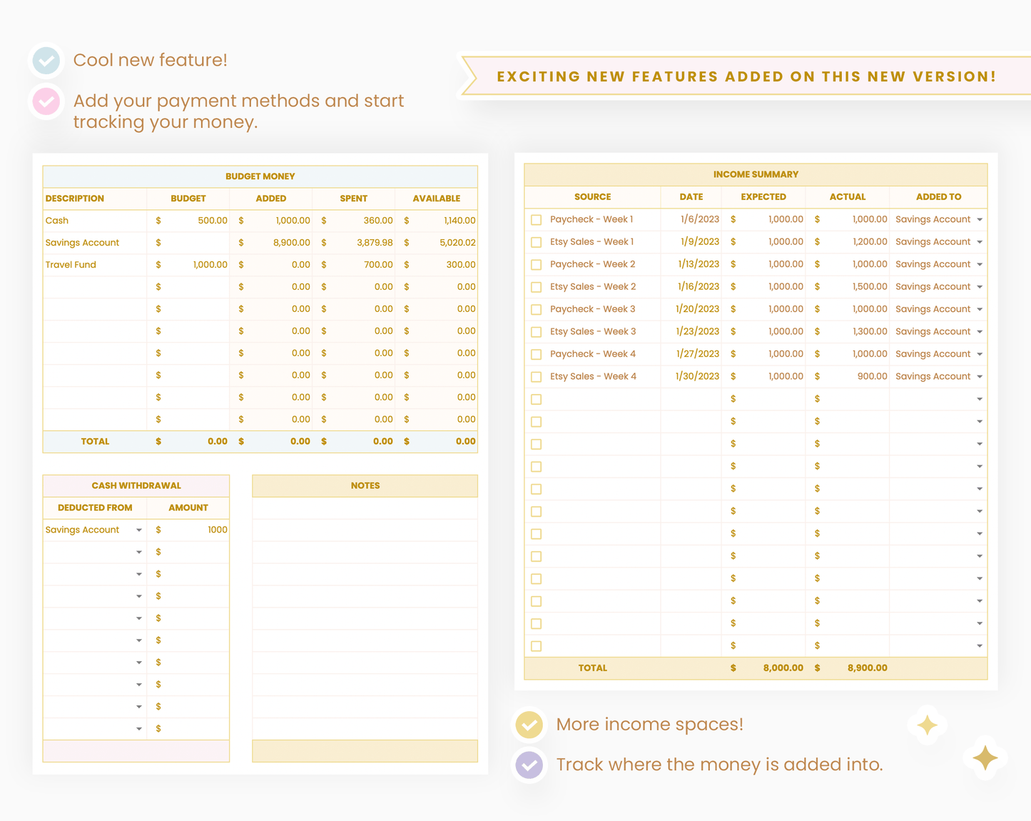 Budget Spreadsheet