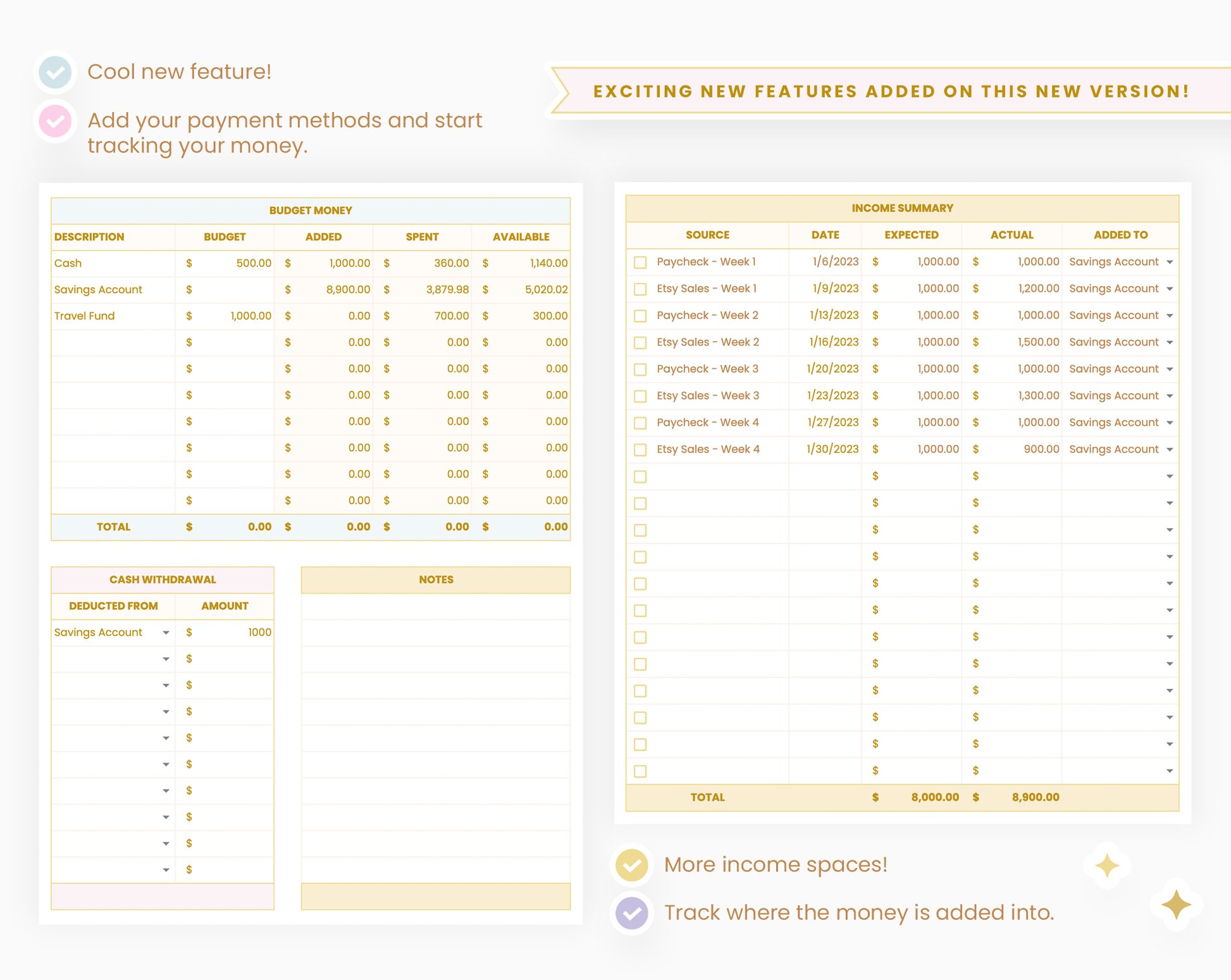 Budget Spreadsheet