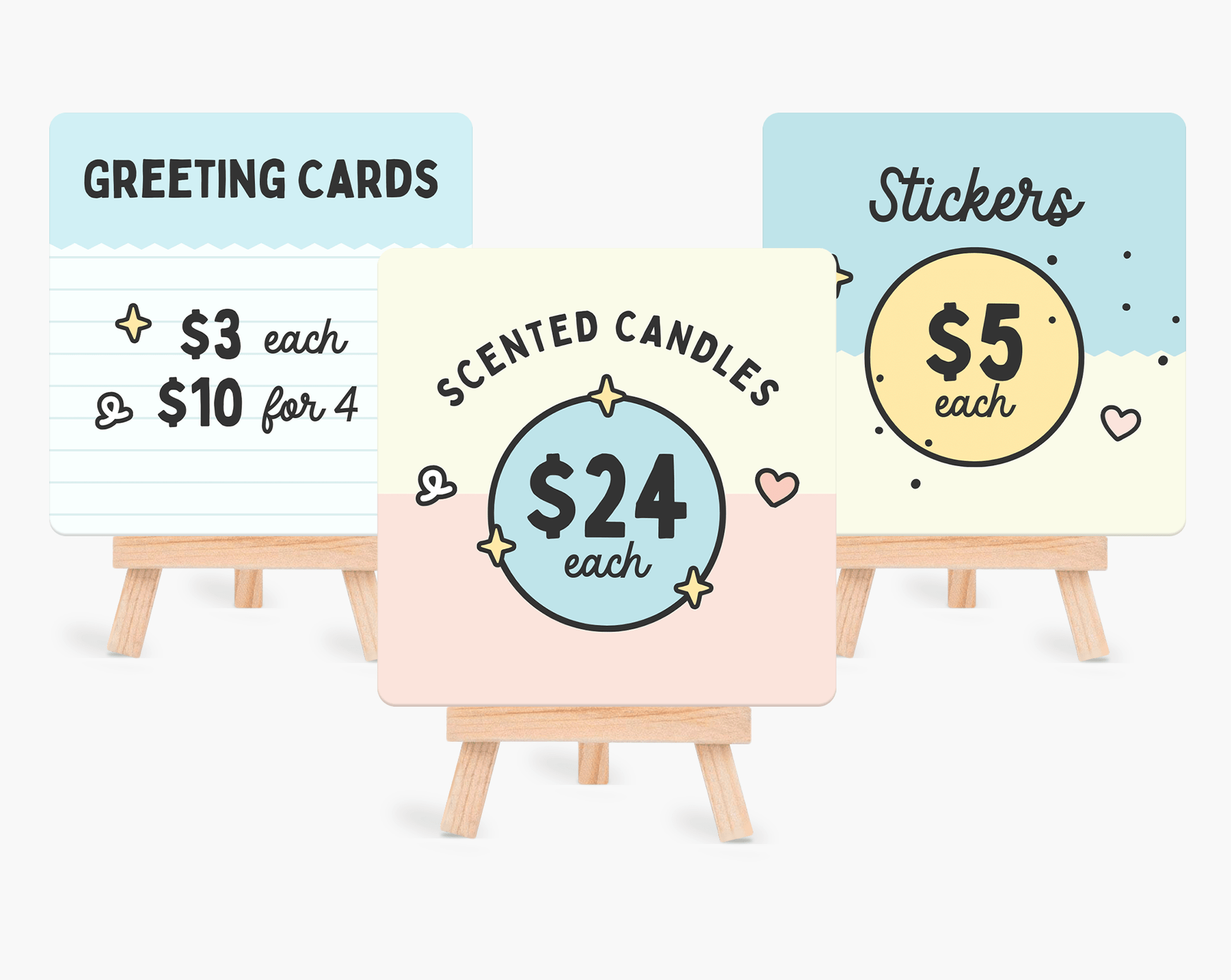 Price Display Cards