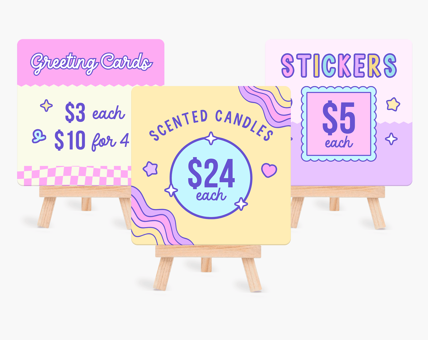 Price Display Cards