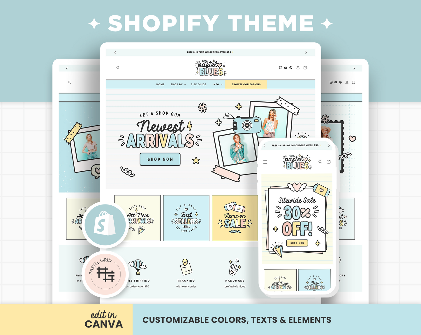 Pastel Blues Shopify Theme